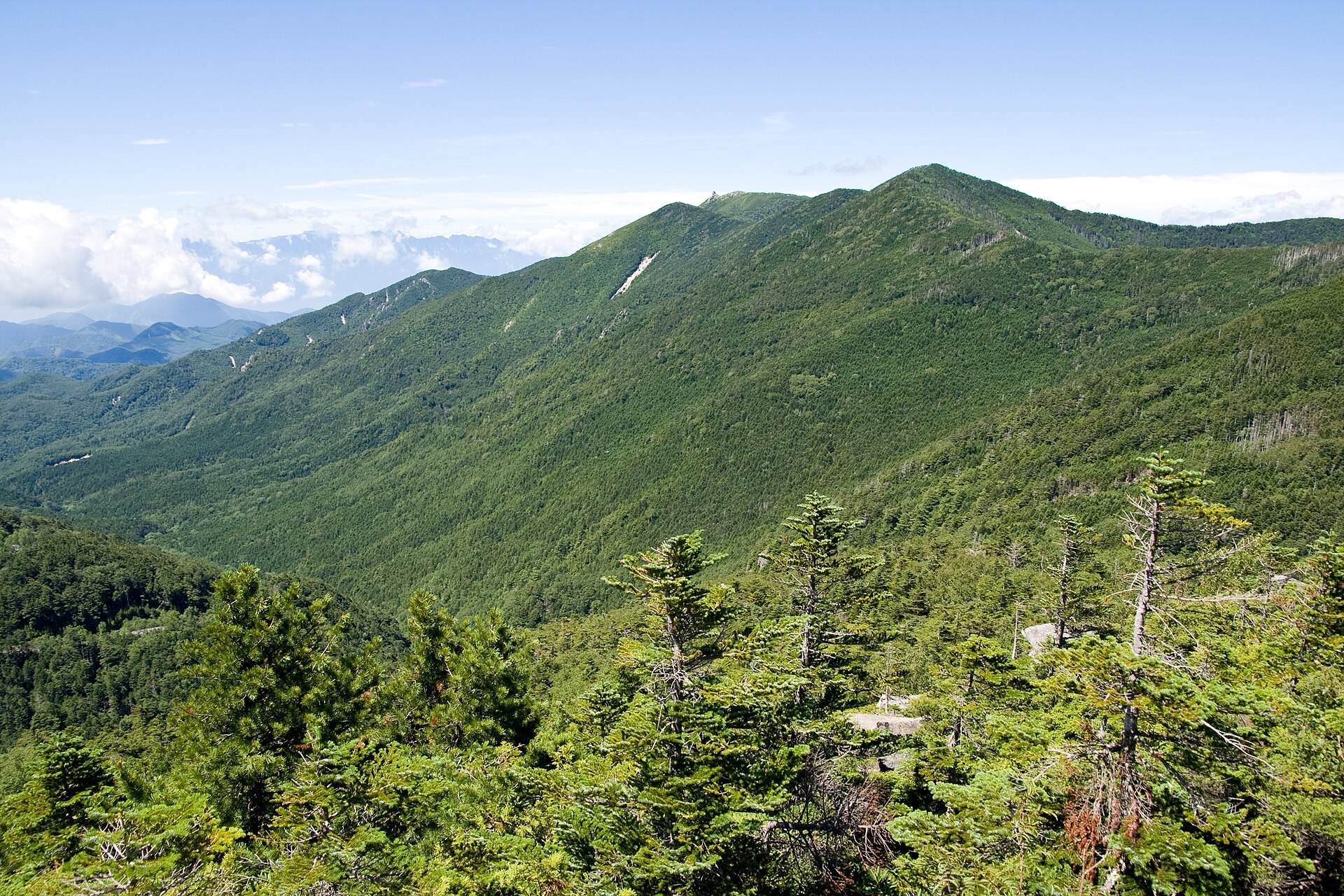 国師ヶ岳から金峰山