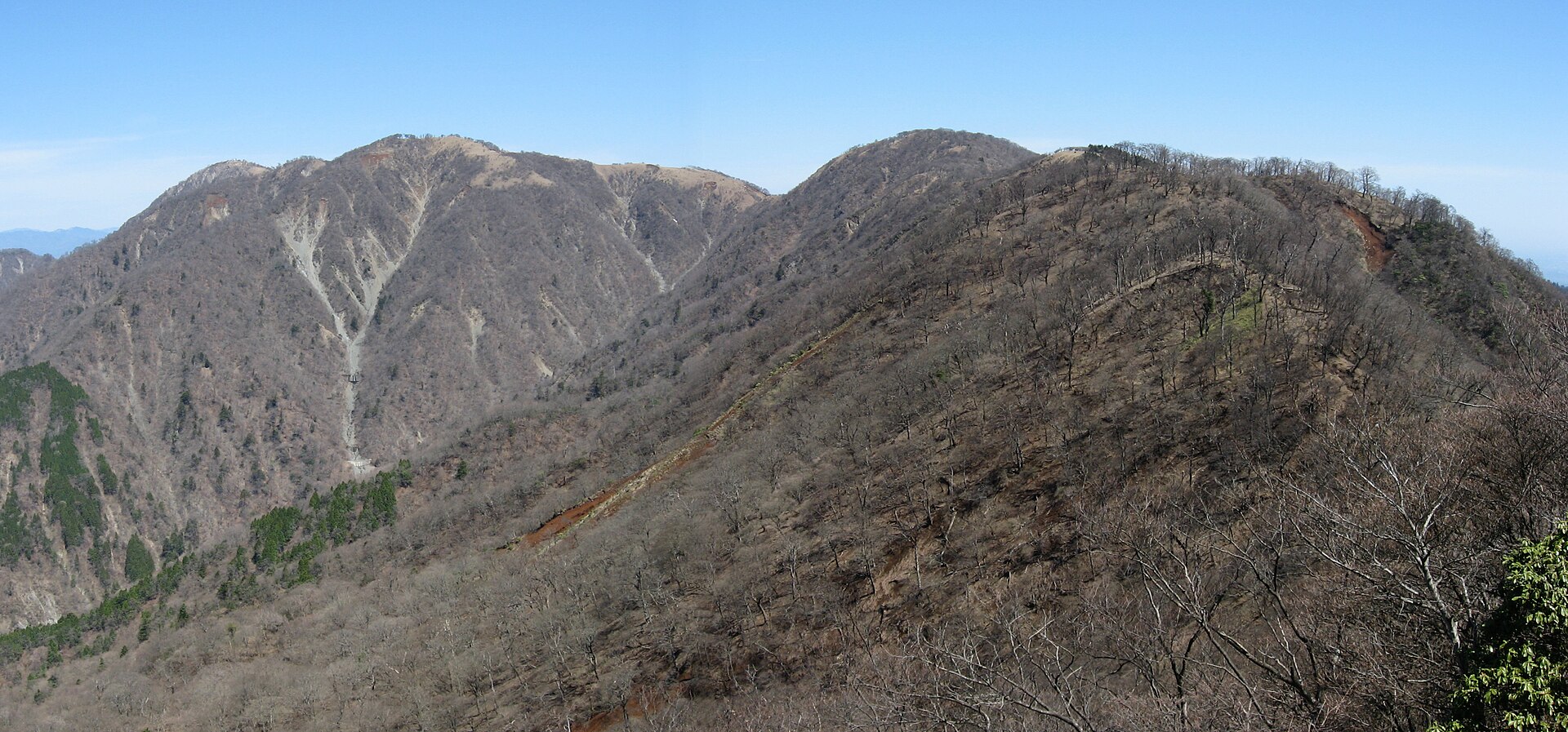 塔ノ岳から丹沢主脈